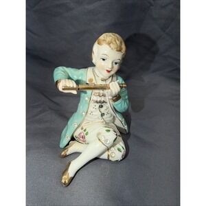 Porcelain Boy Playing a Flute 4.5"